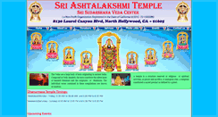 Desktop Screenshot of lakshmi.ashtalakshmitemplela.com