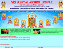 Tablet Screenshot of lakshmi.ashtalakshmitemplela.com